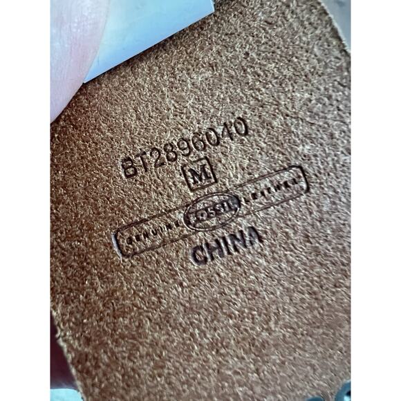 FOSSIL Silver Leather Studded Hipster Belt - Picture 10 of 11